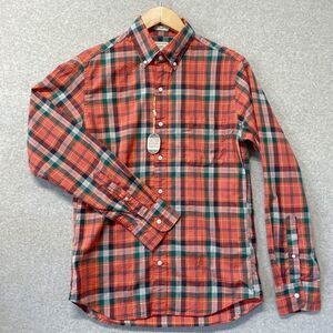 NWT JCrew Shirt Mens Sz S Plaid Cotton Long Sleeve Button Down Slim Fit